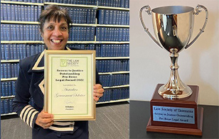 AGS accepts the Access to Justice Outstanding Pro Bono Legal Award 2022