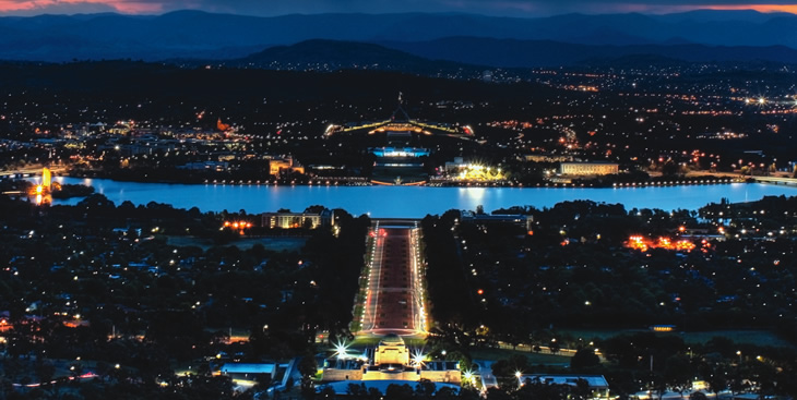 Canberra from Mt Ainslie
