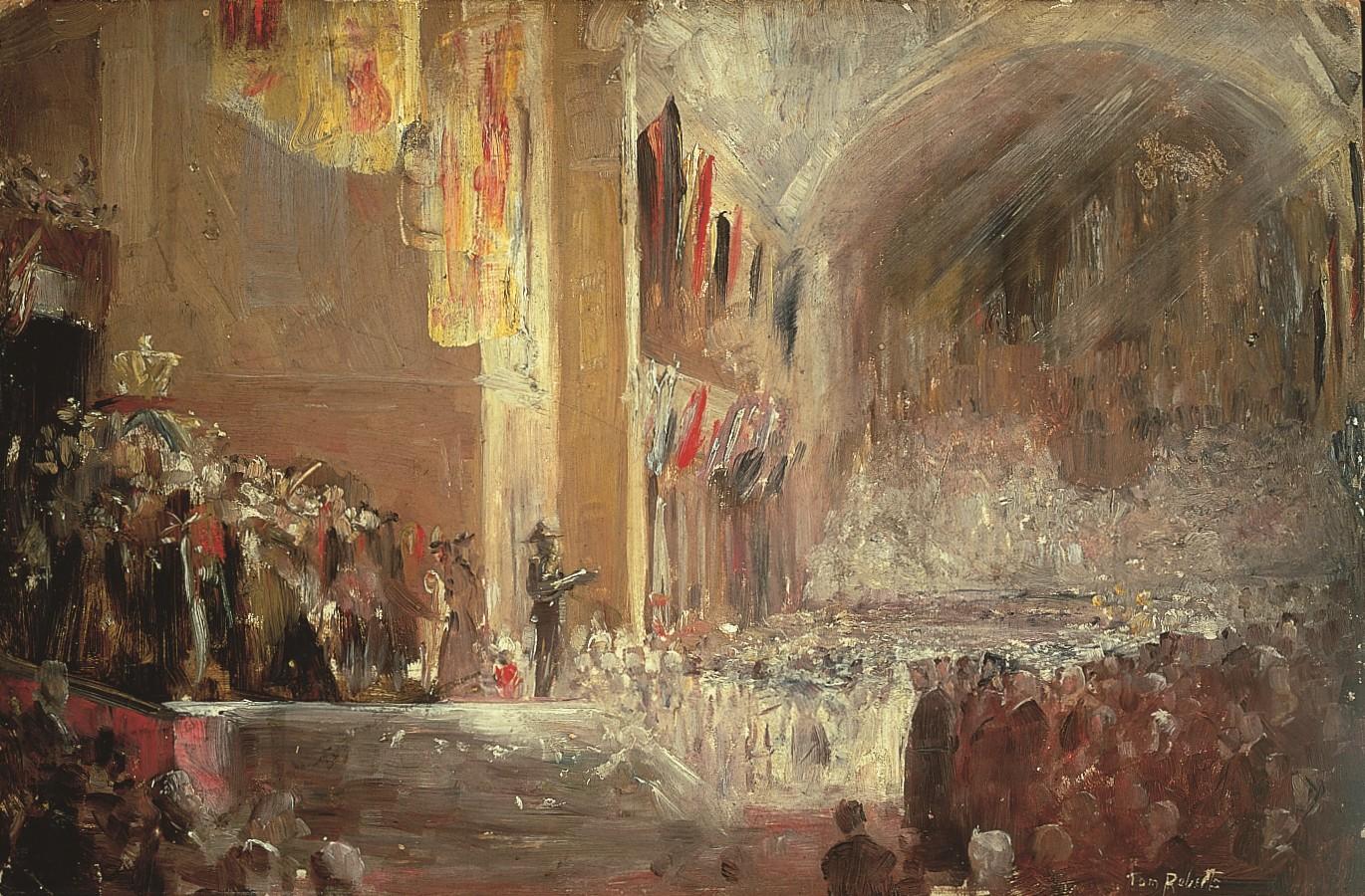 Sketch for the opening of federal Parliament, 1901.