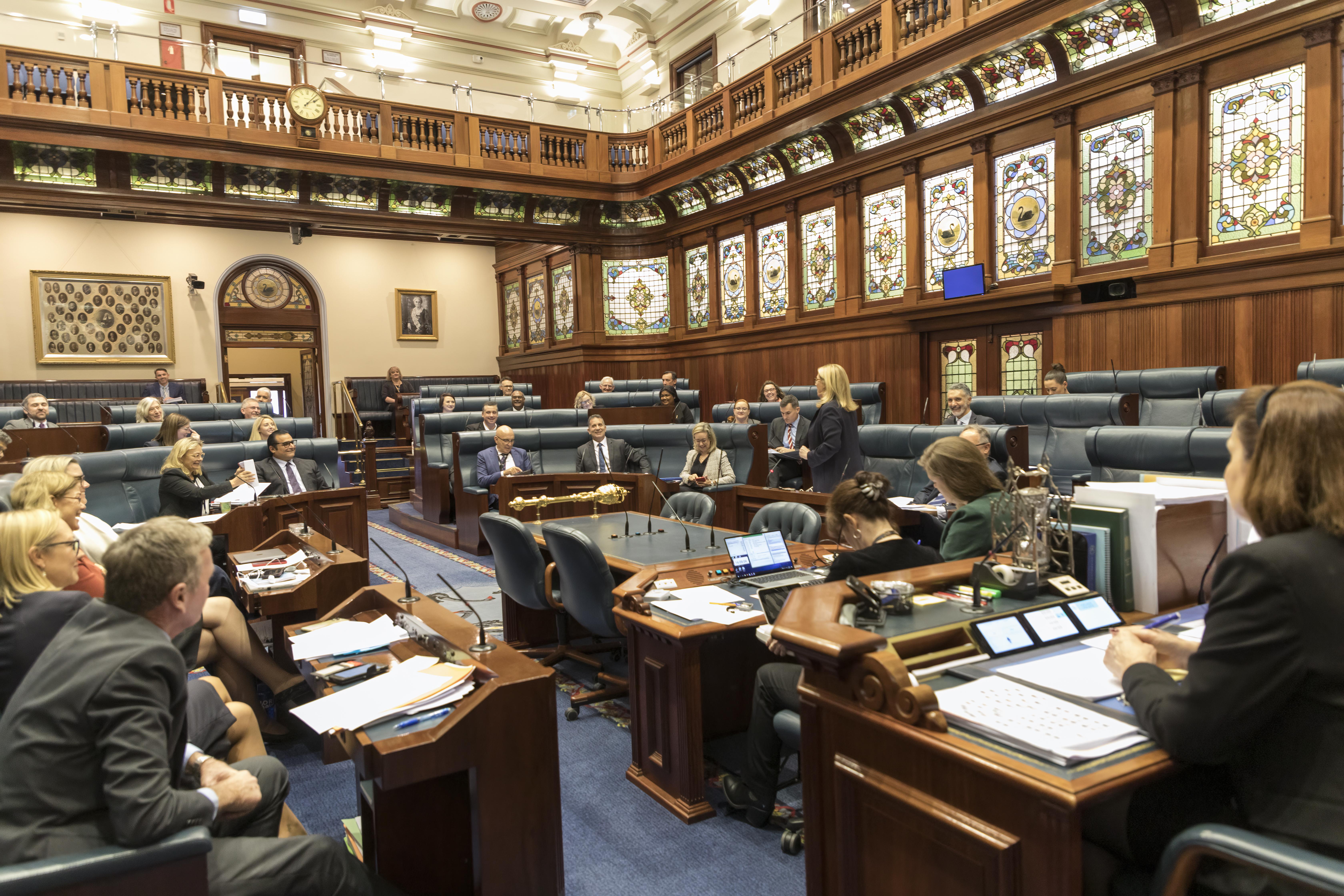 Legislative Assembly Chamber, Parliament of Western Australia.