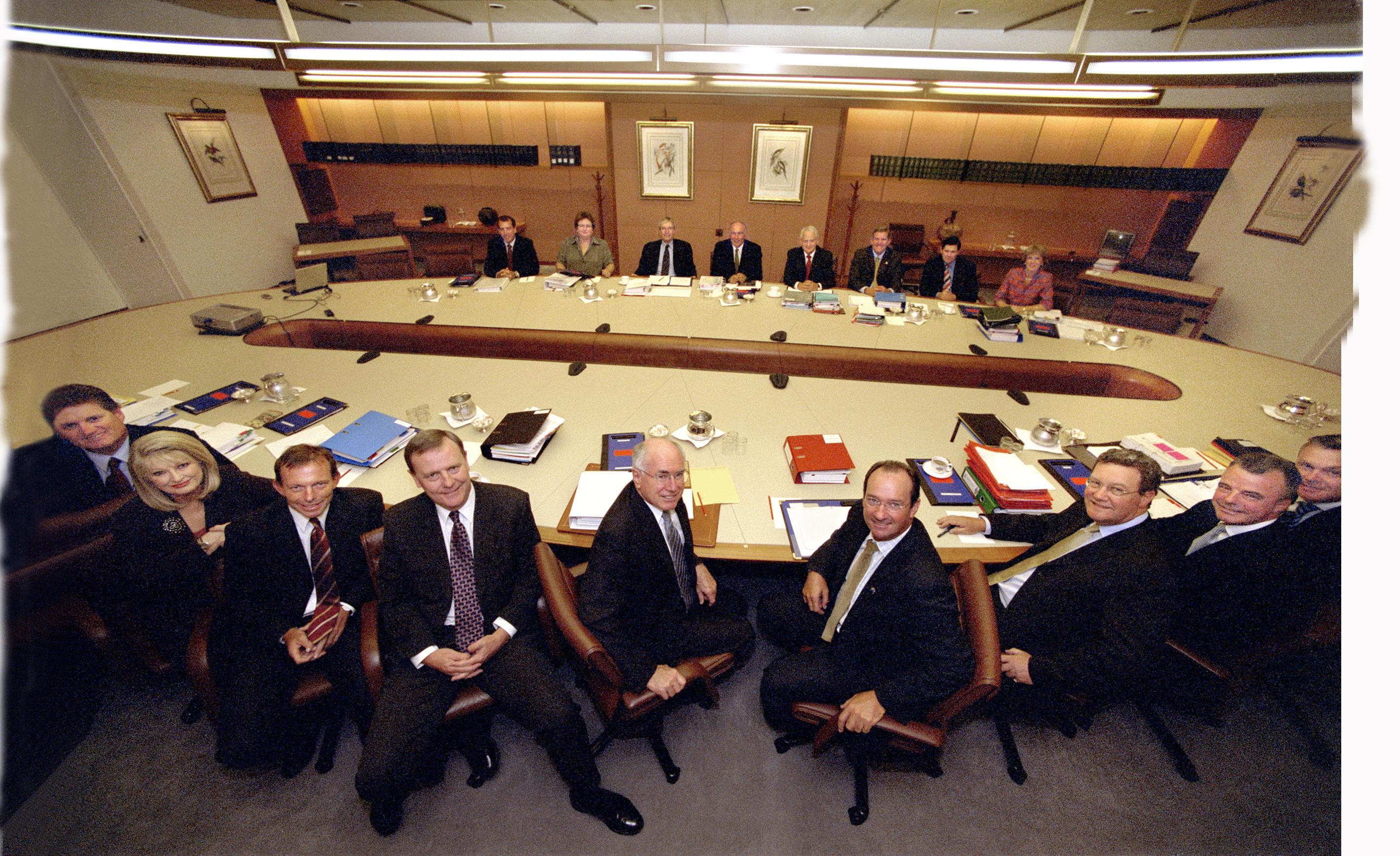 Prime Minister John Howard (C) and his cabinet, 2006.
