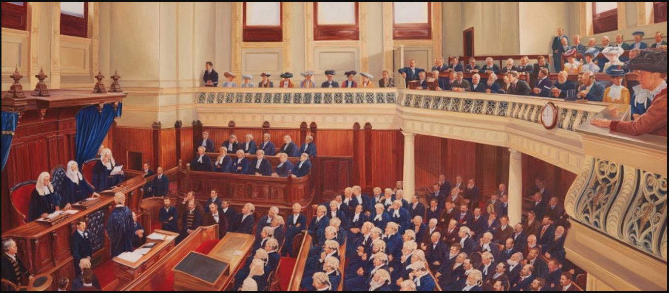 First sitting of the High Court of Australia, Banco Court, Melbourne, 6&nbsp;October 1903.